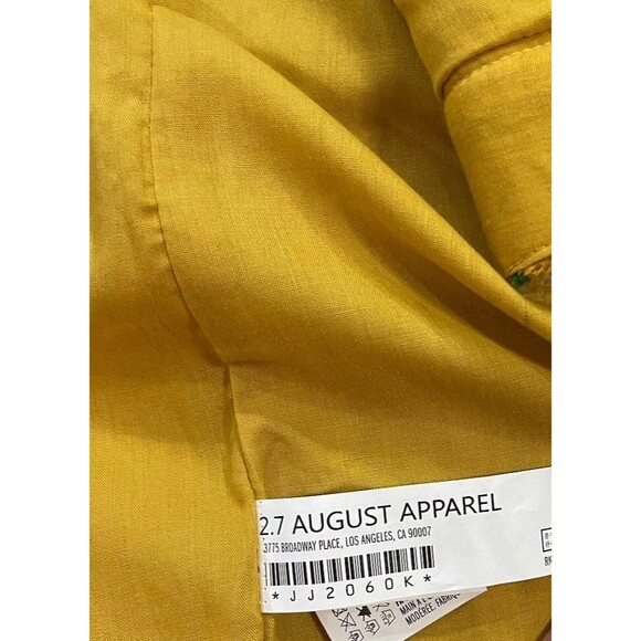 Anthropologie English Factory Midi Skirt Yellow Green Plaid Preppy Small New - Picture 14 of 15